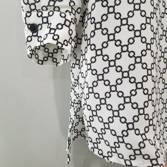ANTHROPOLOGIE |Pleione Printed Tunic Button Collared Blouse-3 - Picture 7 of 8